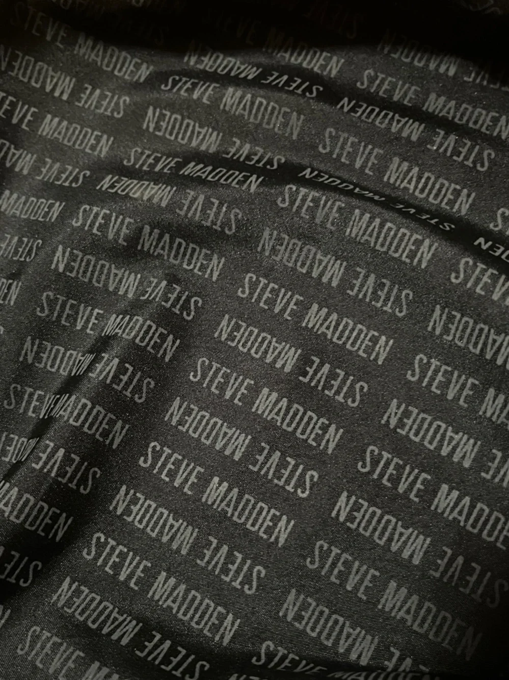 Steve Madden Classic Black Faux Leather Large Clutch Cosmetic Pouch